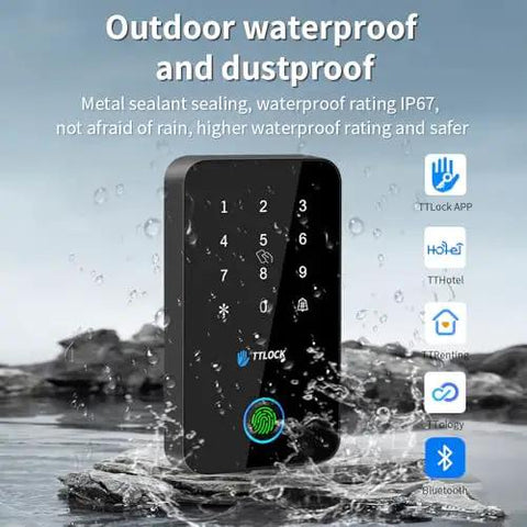 Beefed Up IP67 Waterproof Fingerprint Access Control System With Bluetooth App Unlock NFC RFID Card Reader Digital Keypad