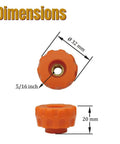 Track Style T Track Knob Kit With Threaded Five Sixteenths By Eighteen Knobs dimensions showing 32mm diameter and 20mm height.