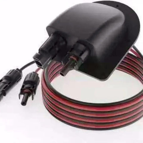 Built Tough Solar Cable Gland Kit 10AWG 2m Extension Cord With Waterproof IP68 ABS Junction Box And Connectors For Marine And Off Grid