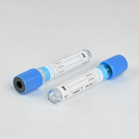 3ml PT Vacuum Specimen Collection Tubes With Blue Cap Durable PET Lab Tubes For Vet And Pet Testing Easy To Handle And Transport 100 Pieces Wrapped Packaging