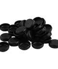 Durable Wrought Iron Patio Furniture Feet Cap Glides Set 32 Pack For 2 Inch Plastic Inserts in a pile