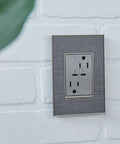Tamper Resistant 20 Amp USB Type C Outlet With Lightning Fast 30 Watt Power Delivery And Matching White Wall Plate installed on a wall