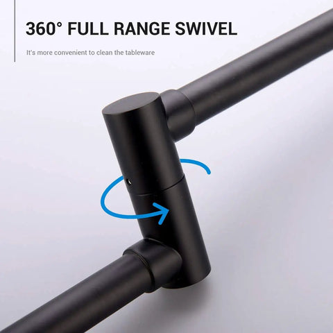 Pot Filler Faucet Wall Mounted Stainless Steel Kitchen Must Have Dual Stretchable Arm Folding Swing With Two Handle Valve Matte Black
