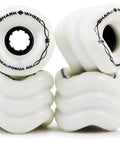 California Roll 60mm 78A White Skateboard Longboard Wheels Built For Street Cruisin And Park Ramps With Wave Pattern Deflects Debris