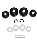 Beefed Up Inner And Outer Tie Rod Boot Kit With Hardware For BX Series Tractors, UV Resistant And Grease Sealed, Fits BX 30 50 60 70 And More, Heavy Duty Boot Set For Steering Linkage black and white boots with clips