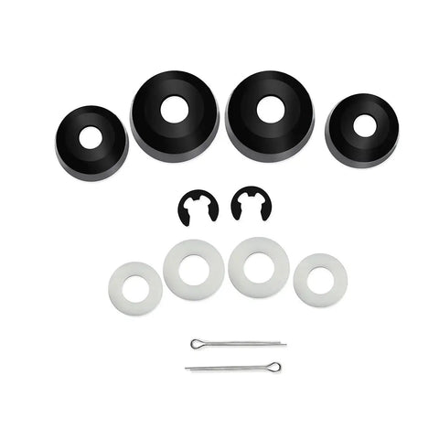 Beefed Up Inner And Outer Tie Rod Boot Kit With Hardware For BX Series Tractors, UV Resistant And Grease Sealed, Fits BX 30 50 60 70 And More, Heavy Duty Boot Set For Steering Linkage black and white boots with clips