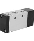 Industrial Pneumatic Solenoid Valve For Air Control, 2 Position 5 Way Aluminum Alloy Body, G3 8 Inch Ports, Model 4A310-10