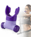 Bidirectional Incentive Spirometer For Adults Easy Clean Respiratory Trainer shown with user in workout wear