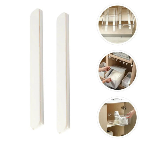 Self Adhesive Drawer Slides 10.39 Inch Guide Rails peel and stick hardware for cabinet organization and smooth gliding.