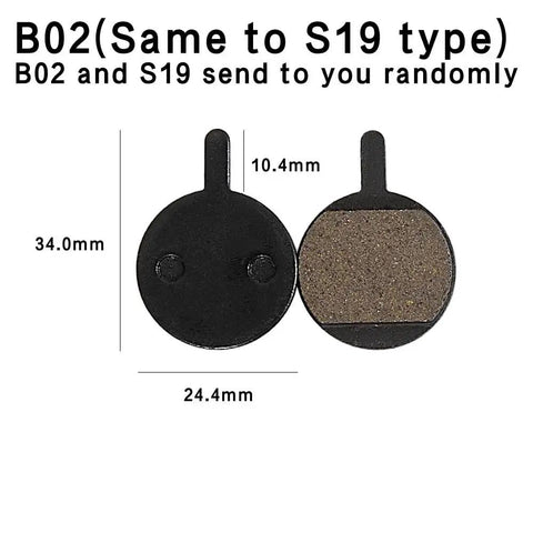 Heavy Duty Full Metal Bicycle Disc Brake Pads Replacement Kit For Mechanical Bike Systems Delivers Badass Stopping Power And Rugged As They Come Durability Fits 34 By 25 size 34x24mm shown with specifications.