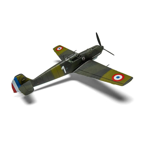 Messerschmitt Bf109E3 E4 Plastic Model Kit Set For Historic Warbirds Hobbyists And Collectors Classic Aircraft high angle view