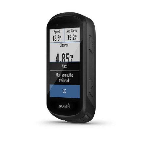 Edge 530 GPS Cycling Computer With Mapping, Dope Popularity Routing, Dynamic Performance Monitoring, And Power Meter Compatibility With Vector, Bluetooth Touch Control For Real Time Ride Insights shown from side angle
