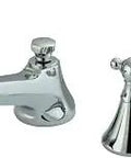 Boss Widespread Bathroom Faucet In Polished Chrome Eight To Sixteen Inch Deck Mount Three Hole Installation Solid Brass