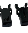 10 Piece Trash Can Lock Replacement Kit With Durable Spring Press Buckle, black plastic parts close-up