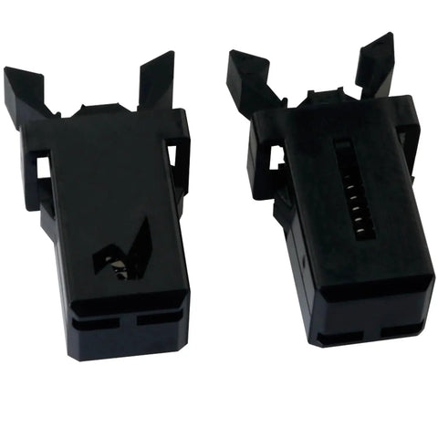10 Piece Trash Can Lock Replacement Kit With Durable Spring Press Buckle, black plastic parts close-up