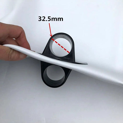 Close-up of mounting hole on Inflatable Outrigger Stabilizer For Kayak And Canoe, Lightweight Portable Float, 32.5mm diameter