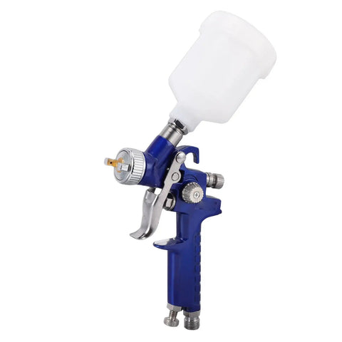 Heavy Duty Hvlp Paint Sprayer Featuring Gravity Feed Cup And Precision Brass Nozzle with 100 ml cup for automotive refinishing.