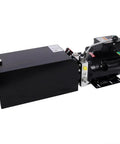 Stanss Single Acting Hydraulic Power Unit With 10 Quart Steel Reservoir Pump Safety Relief Valve And SAE Connector For Dump Trailer Lift Gate Heavy Duty Hydraulic Equipment Smooth Reliable Performance, black hydraulic pump with steel tank.