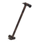 Heavy Duty Solid Brass 11 Inch Shower Arm Extension for Rain Showerheads, oil rubbed bronze finish, flexible height and angle.