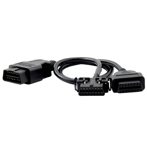 OBD2 OBD II Full 16 Pin Y Splitter Cable J1962 1 Male To 2 Female Connector Vehicle Diagnostics DIY Extension Adapter 50cm Long