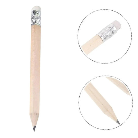 60 Pack Short Golf Pencils Hb Graphite Non Sharpening Mini Writing Pencils With White Eraser Tips For Preschoolers Classroom Use
