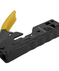3 In 1 Network Wire Crimping Tool With Cutter And Stripper Adjustable Crimp Modes For CAT5 CAT6 CAT7 Ethernet Black with Yellow Handle
