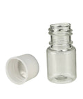 50 Pack Clear 5Ml Plastic Lab Bottles With Wide Mouth Caps For Reagents, Samples And Liquid Storage, transparent bottle and white cap