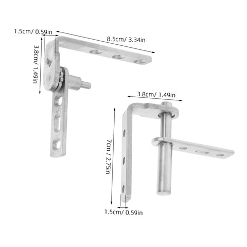 Heavy Duty Stainless Steel Pivot Hinges With Auto Close For Hidden Sliding Doors And Concealed Bookcases For Home Use Built To Last From HOMSFOU Durable Construction For Long Lasting Performance Smooth Quiet Operation Hidden Mounts For A Clean Look, showing dimensions