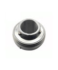 Heavy Duty 304 Stainless Steel Spherical Insert Bearing Rock Solid SUC Series Oil Seal for high RPM loads, top view.