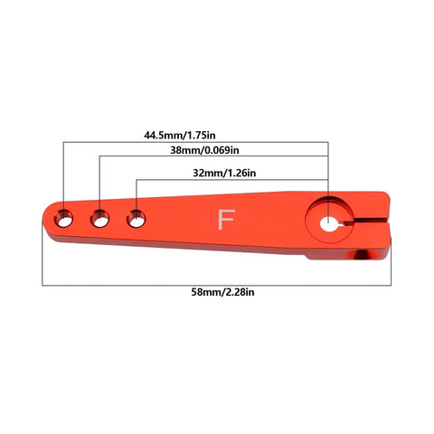 Two Pack 1.75 Inch 25T Aluminum Servo Arm Horns With Screws For Futaba Hitec Savox Power HD Servos Fits RC Airplanes And Cars