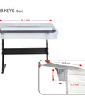Waterproof 88 Keys Piano Keyboard Cover Transparent Nylon Dust Shield for Digital Pianos, full coverage dimensions shown