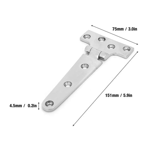 Heavy Duty Sealed Bearing Gate Hinges Stainless Steel Thickened Butt T Type For Left Or Right Doors Built Tough Ultra Smooth Quiet Operation