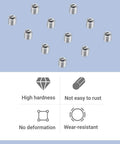 100 Pcs M4 Stainless Steel Helicoil Thread Repair Inserts Kit For Stripped Aluminum Engine Block Threads Wire Inserts For Rethread Repair DIY Friendly Heavy Duty Auto Motorcycle And Metalwork Fix shown with benefits icons.