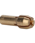 Close-up of a single brass collet from Set Of 10 Dope Mini Brass Collets For Rotary Tools 0.5-3.2mm Chuck Size Fits Electric Grinders
