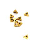 Carbide Turning Inserts TCMT090204 Tin Coated Three Thirty Second Inch Thick One Sixty Fourth Inch Radius Seven Degree Relief