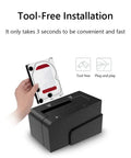 No Sweat Heavy Duty 2.5 And 3.5 Inch Compact External Hard Drive Enclosure Dock For Usb 3.0 To Sata Storage with tool-free installation.