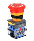 Emergency Stop Button Box With IP67 Waterproof Enclosure Durable ABS Case E Stop Switch 125x75x70 mm 10A 660V 1NC 1NO Four Terminals