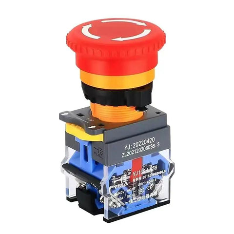 Emergency Stop Button Box With IP67 Waterproof Enclosure Durable ABS Case E Stop Switch 125x75x70 mm 10A 660V 1NC 1NO Four Terminals