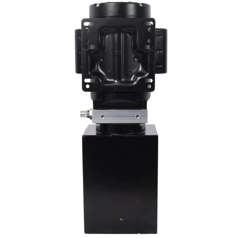 Heavy Duty Hydraulic Power Unit With 6 Quart Reservoir And Single Phase Motor front view showing motor and tank for stable lifting.