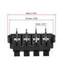 Two Row Eight Way Spring Speaker Terminal Clip Push Release Connector For Diy Audio Wiring Eight Pin 50V 3A Rating Red And Black Polarity Fits AWG 24 To 16 Cables Eight Position Strip Block WP8 03 with size dimensions