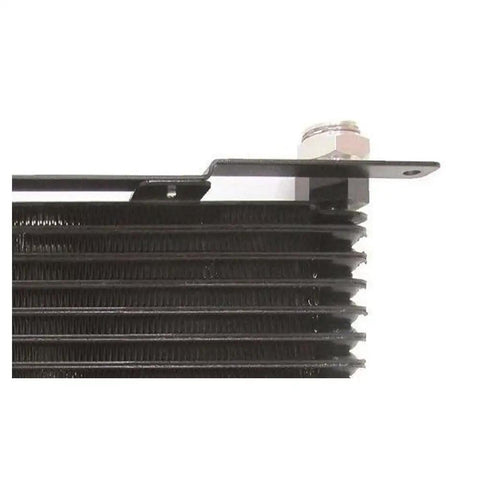 Premium Transmission Oil Cooler Kit Compatible With Chevy Silverado 2500HD And 3500 Plus GMC Sierra Heavy Duty Trucks Engineered For Peak Performance And Reliable Cooling Under The Harshest Driving Conditions During Those Hot Summer Road Trips Where You. black finned transmission cooler with mounting bracket and fitting