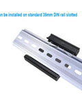 DIN Rail Mounting Clip One And Three Quarter Inch Width Universal Aluminum Alloy Bracket Snap In Fixed Clamp For 35mm Slotted