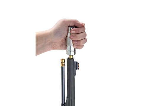 Ultimate Loading And Cleaning Rod For Guns Range Ready Cleaning Tool in use, demonstrating sturdy and durable handle grip