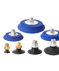 Industrial Manipulator Vacuum Sucker Pads For Smooth Lifting VAS Series Sizes 15 To 125mm Green Heavy Duty pads in various sizes.