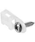 Heavy Duty Nylon Cable Clips With Screws And Ties, 100 Pack Set For Home Office Desk Organization clip with screw detail.