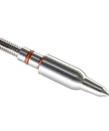 Close-up of Stainless Steel Arrow Field Points Set Of 12 For Practice Arrows, showing 8 by 32 standard thread and rubber o-ring