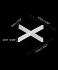 1200 Pcs Cross Shape Tile Spacers 1mm Gap For Ceramic Tile Installation White Durable PP Plastic Tiling Tools Diagram