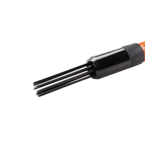 12 Needle Pneumatic Scaler For Tight Spots, Compact Surface Prep Tool With 11.6 Inch Reach, Lightweight Under 3 Lbs, 5000 Blows Per Minute, Perfect For Paint Rust Dirt Weld Slag Removal In Confined Spaces