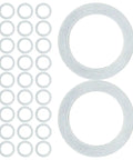 200 Piece Aluminum Flat Washer Kit For Skateboard Hardware Versatile Spacers For Longboards And Skateboards Replacement And Repair Easy Install For Any Skater, silver aluminum washers