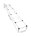 Adjustable Indoor Dog Agility Training Ladder Set For Home Use, white plastic hurdles obstacle course, 11 foot length